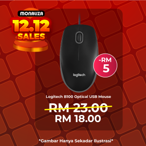 [ PROMOSI 12.12 ] Logitech Optical USB Mouse B100