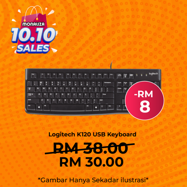[ PROMOSI 10.10 ] Logitech K120 USB Plug And Play Keyboard