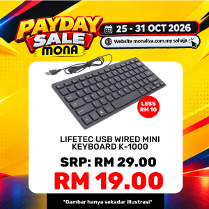 Lifetec USB Mini Keyboard K-1000 - Black