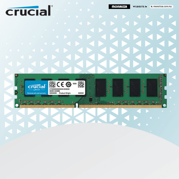 CRUCIAL 4GB DDR3L LOW VOLTAGE 1600 CL11 DESKTOP RAM