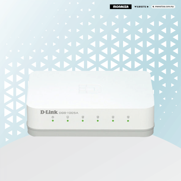D-LINK 5 DGS1005A Port 10/100/1000Mbps Gigabit Unmanaged Switch with Plastic Case