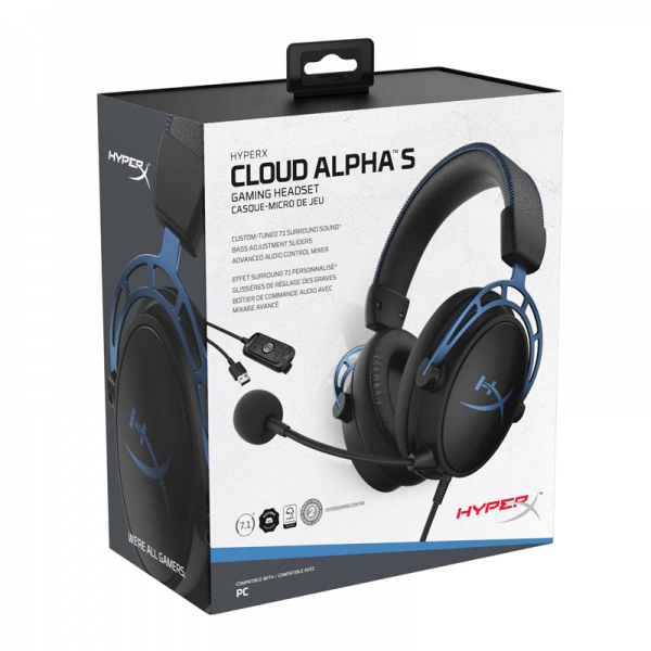 Hyper X Cloud Alpha S Gaming Headset (Blue) - Image 3
