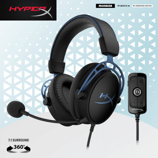 Hyper X Cloud Alpha S Gaming Headset (Blue)