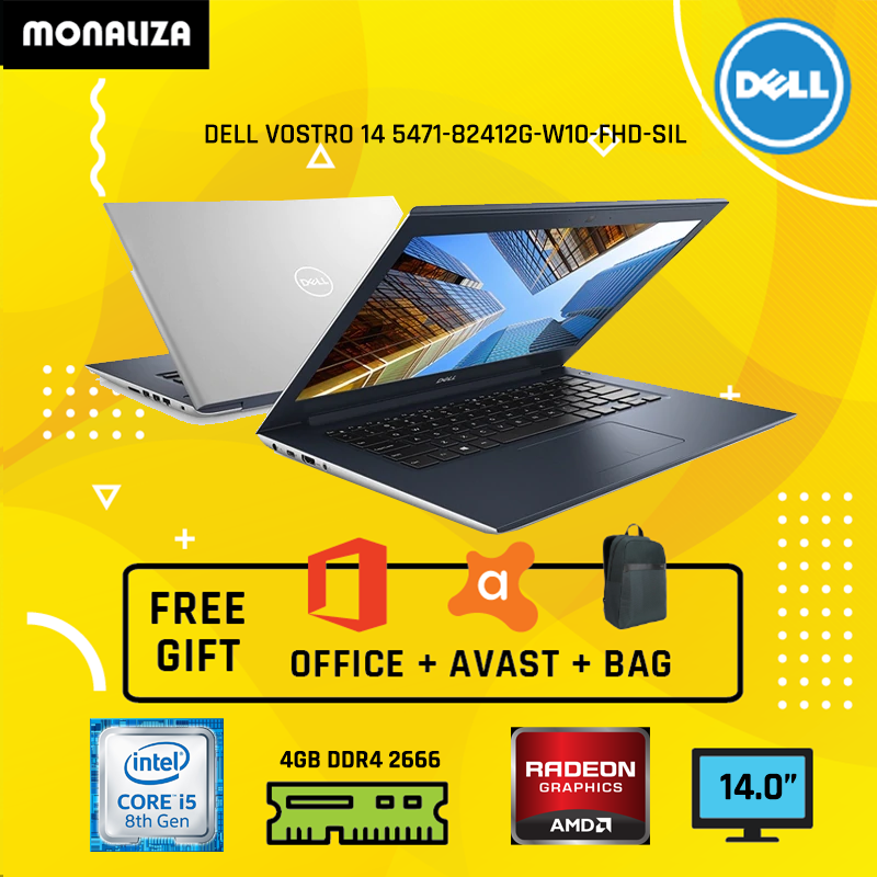 Dell Laptop Vostro 14 5471-82412G (Intel Core i5-8250U Processor/AMD Radeon 530 Graphics)