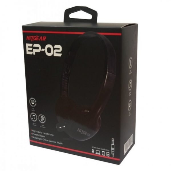 Hitgear Ep-02 Black Stereo Wired Headset - Image 2