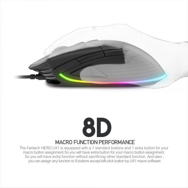 Fantech UX1 Hero Ultimate Macro RGB Gaming Mouse - Image 5