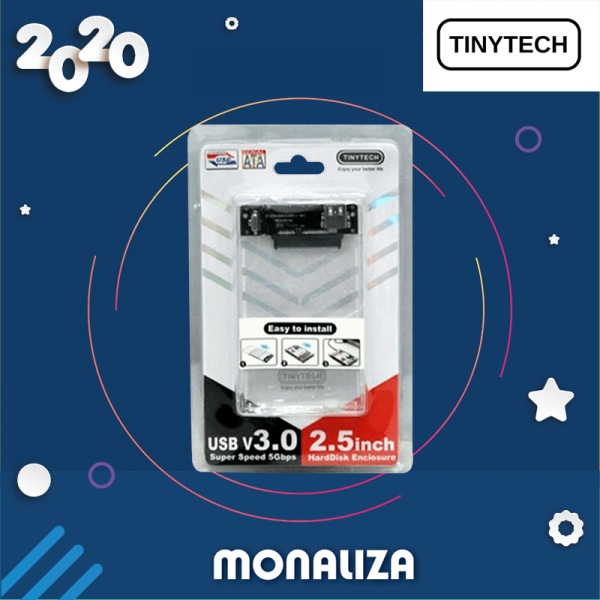 Tinytech 2.5″ Sata Usb 3.0 Hard Disk Case (Transparent)