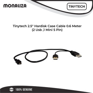 Tinytech 2.5" Hardisk Case Cable 0.6 Meter (2 Usb /1 Mini 5 Pin)