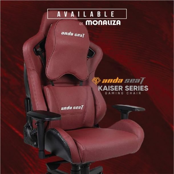 Anda Seat Gaming Chair Kaiser Series - Maroon - Monaliza