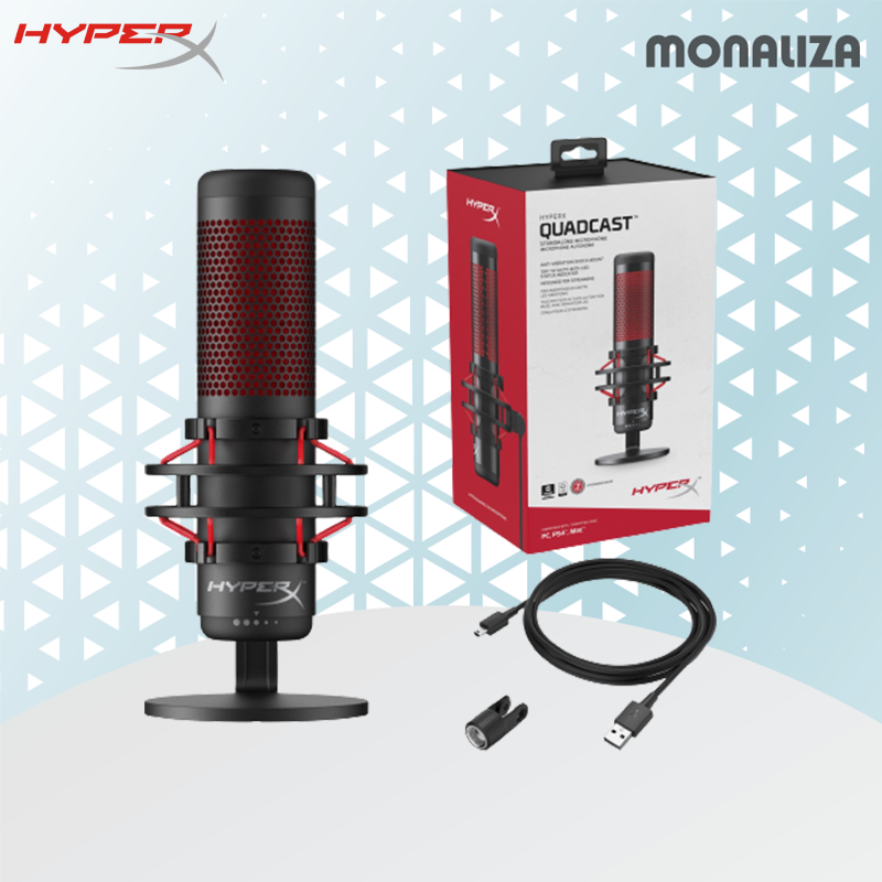 Standalone Microphone with Built-In Shock Mount – HyperX QuadCast 