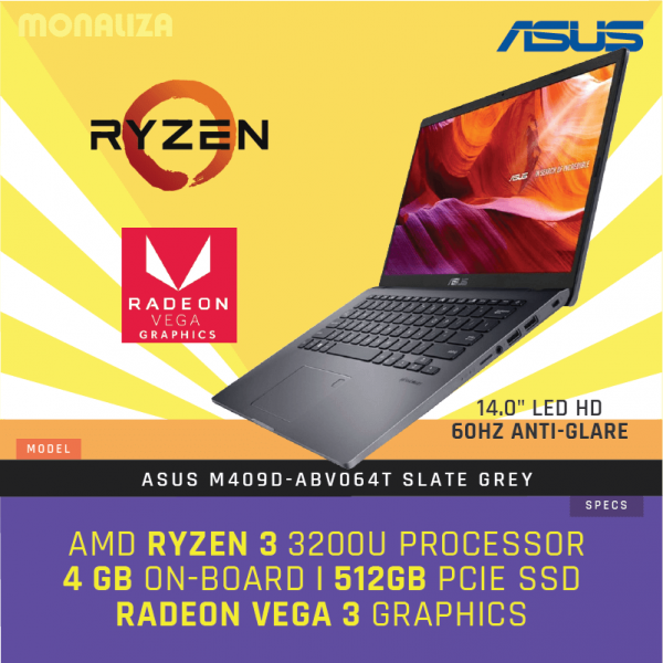 Asus Laptop M409D-ABV064T Slate Grey
