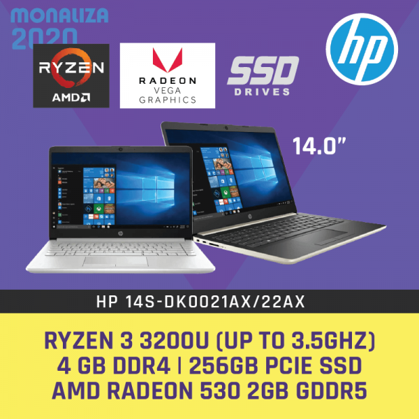 HP Laptop 14S-DK0021AX/22AX (PALE GOLD/NATURAL SILVER)