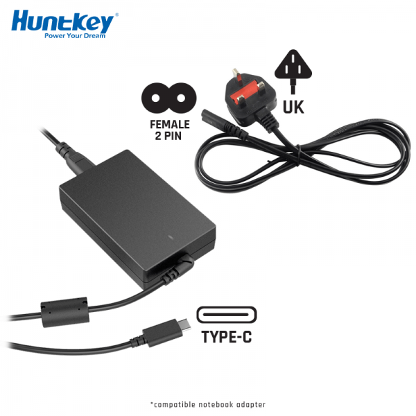HUNTKEY TYPE-C 60WATT Universal Notebook Adapter - Image 3