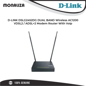 D-LINK DSLG2452DG DUAL BAND Wireless AC1200 VDSL2 / ADSL+2 Modem Router With Voip
