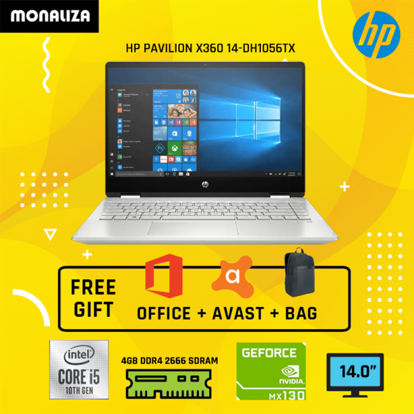 HP Laptop Pavilion X360 14-DH1056TX (Intel Core i5-10210U Processor/NVIDIA GeForce MX130)