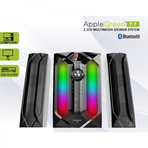 APPLE GREEN T7 2.1CH Multimedia Speaker System - Image 4