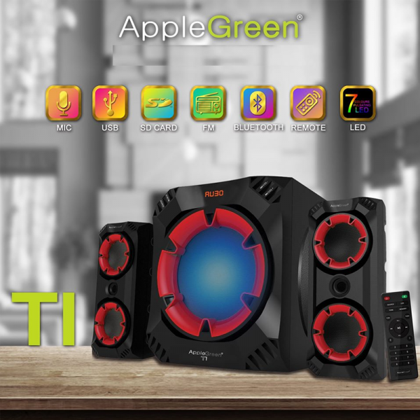 Apple Green T1 2.1CH Multimedia Speaker - Image 2