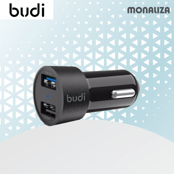 BUDI CC207BK 2 USB Car Charger