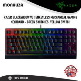Razer Blackwidow V3 Tenkeyless Mechanical Gaming Keyboard - Green Switch / Yellow Switch