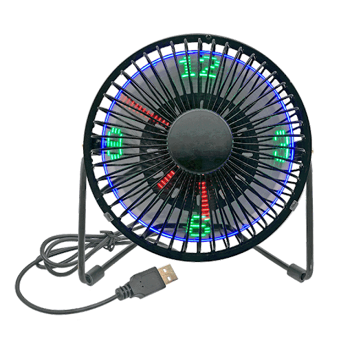 Itway LED Clock Fan Desktop Monaliza