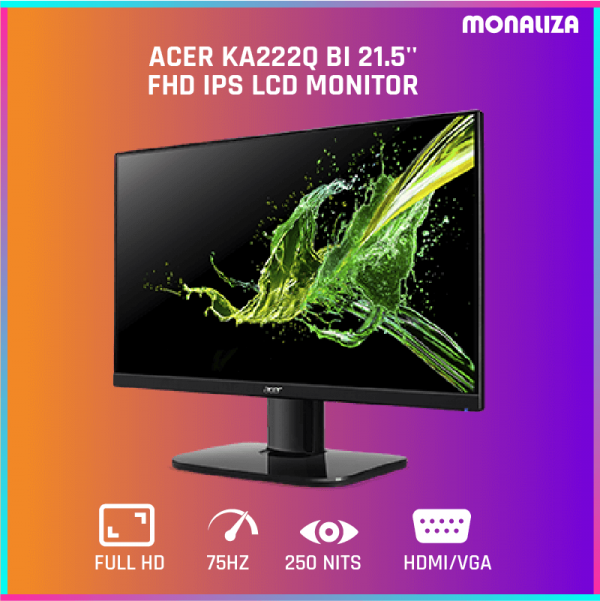 Acer LCD Monitor KA222Q BI 21.5'' FHD