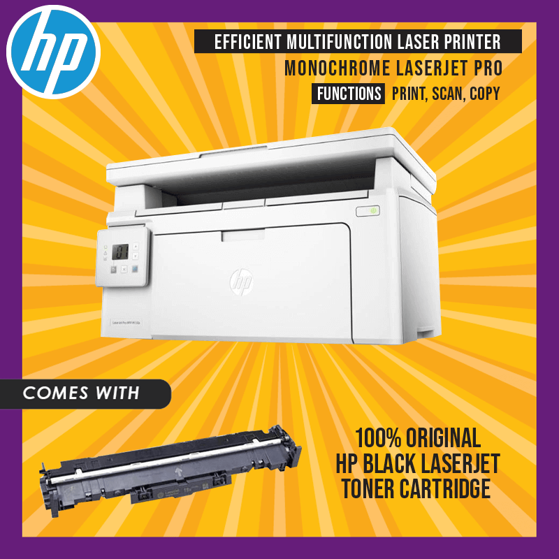 HP AIO Mono Laser Jet PRO Printer M130A With Fax