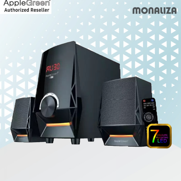 Apple Green Multimedia Speaker System S66 2.1 CH