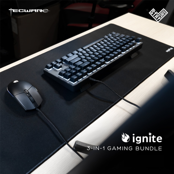 Tecware 3 IN 1 Ignite Gaming Bundle (Includes Single Color LED Mech 87 KB + Mouse + Mouse Mat) - Image 5