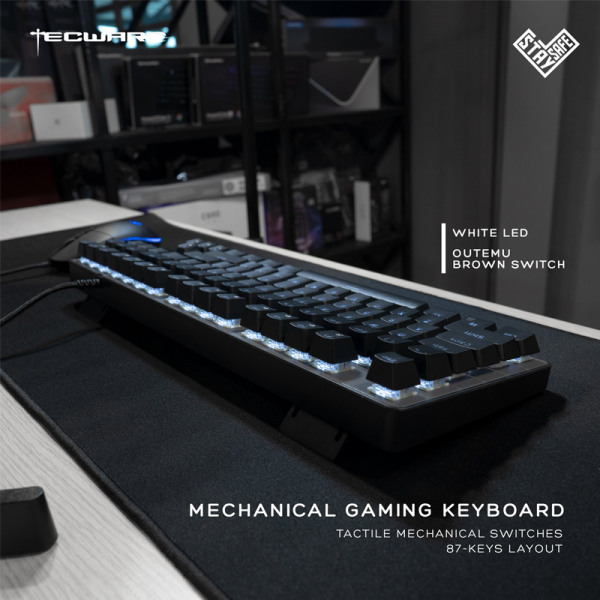 Tecware 3 IN 1 Ignite Gaming Bundle (Includes Single Color LED Mech 87 KB + Mouse + Mouse Mat) - Image 4