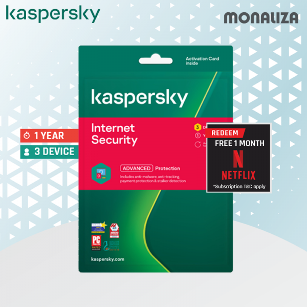 Kaspersky Internet Security 3 Devices 1 Year 2021
