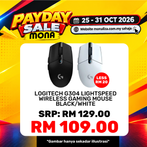 Logitech Gaming Mouse Wireless G304 Lightspeed - Black / White