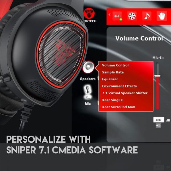 Fantech Gaming Headset HG16 Sniper 7.1 Surround Sound - Image 6