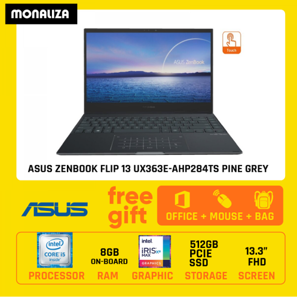 Asus Laptop Zenbook UX363E-AHP284TS Pine Grey (Intel® Core™ i5-1135G7 Processor/Intel Iris Xᵉ Graphics)