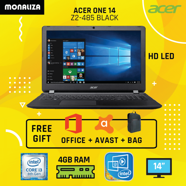 Acer One Laptop 14 Z2-485 Black