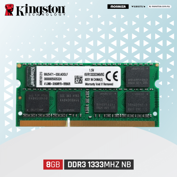 Kingston 8GB DDR3 1333MHZ NB Ram