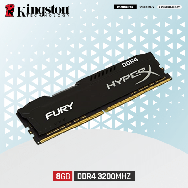 Kingston HyperX Fury Black 8GB DDR4 3200MHZ PC