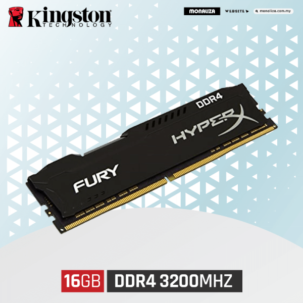 Kingston HyperX Fury Black 16GB DDR4 3200MHZ PC