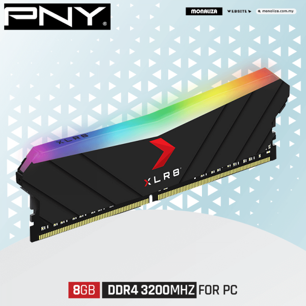 PNY XLR8 Gaming Epic-X RGB 8GB DDR4 3200MHZ PC - BLACK