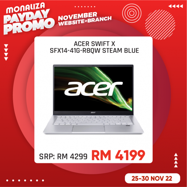 Acer Swift X SFX14-41G-R8QW Steam Blue