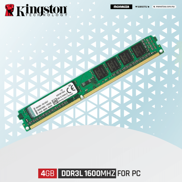 Kingston 4GB DDR3L 1600MHz Low Voltage Ram FOR PC