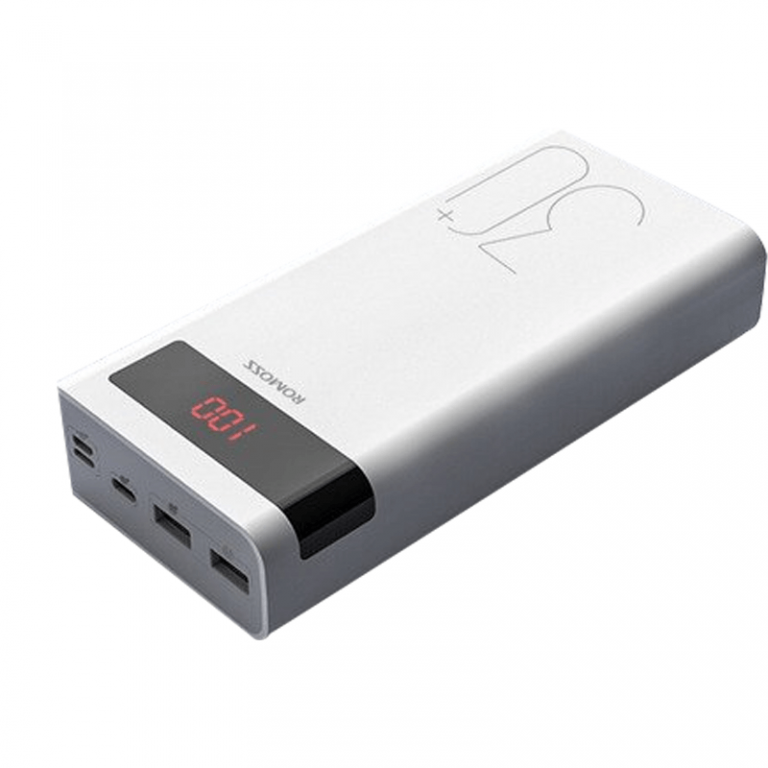 romoss sense 8 30000mah qc type c power bank white