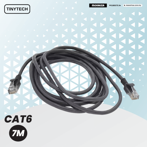 Tinytech CAT6 Round Network Cable - 7 METER