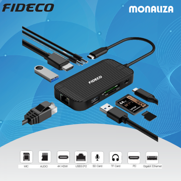 Fideco Multifunction Hub TC09 Type-C 9 IN 1