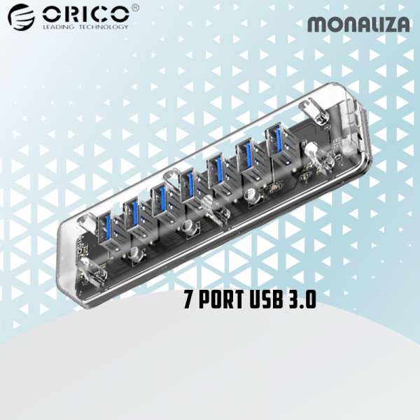 Orico USB Hub 7 Ports Transparent 3.0