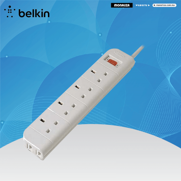 Belkin Surge Protector 4 Sockets With RJ11 Socket - 2 Meter