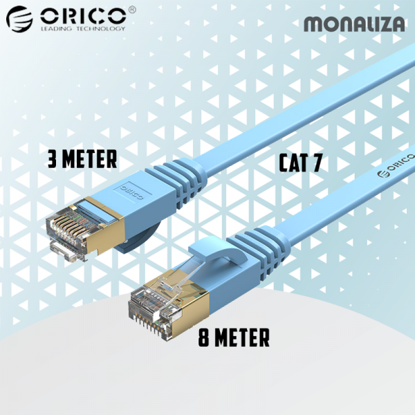 Orice Network Cable Flat Cat 7 PUG-C7B - 3 Meter/8Meter