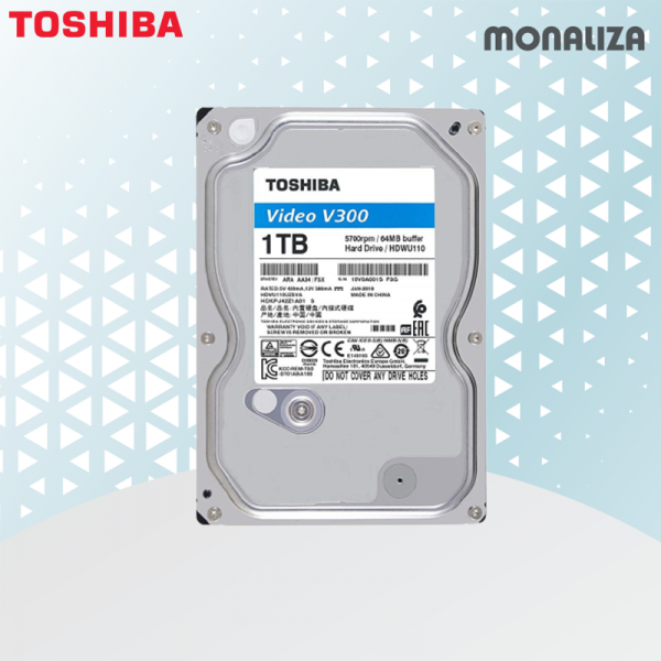 Toshiba CCTV HDD AV 3.5" V300 Sata - 1TB