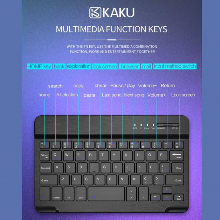 Kaku Wireless Bluetooth Keyboard KCS-339 - 9"/10" Inch - Monaliza