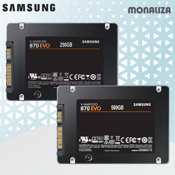Samsung SSD Sata 870 Evo 2.5" - 250GB/500GB/1TB
