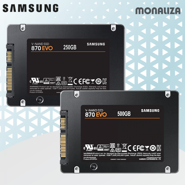 Samsung SSD Sata 870 Evo - 250GB/500GB 2.5" - Monaliza
